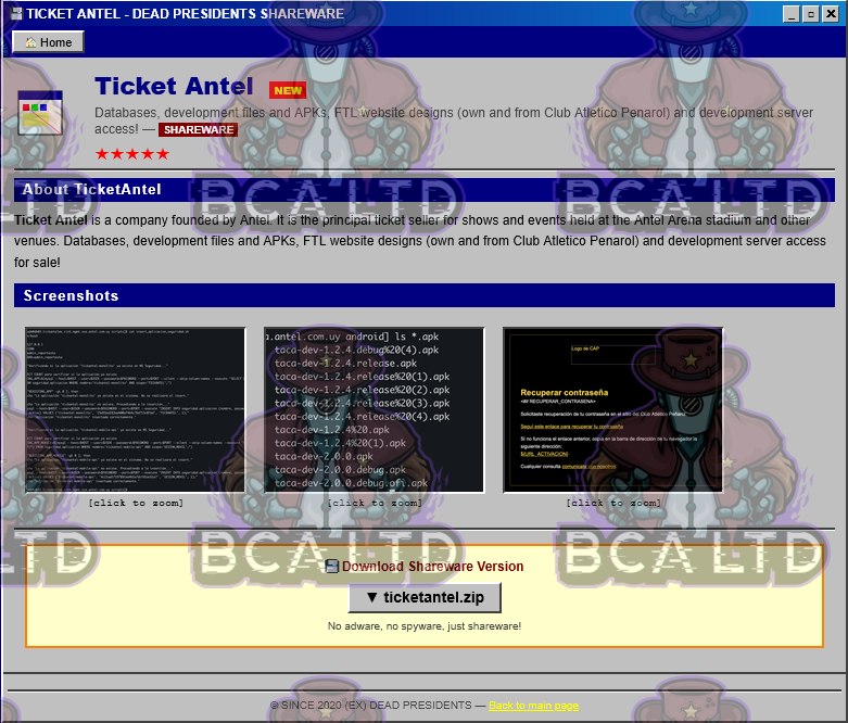 BirminghamCyber's tweet photo. 🤠 Sheriff: new #ransomware intelligence.

🇺🇾 #Uruguay: Ticket Antel announced by DeadPresidents.

⬇️ See full report. https://t.co/mn87RmZxMX