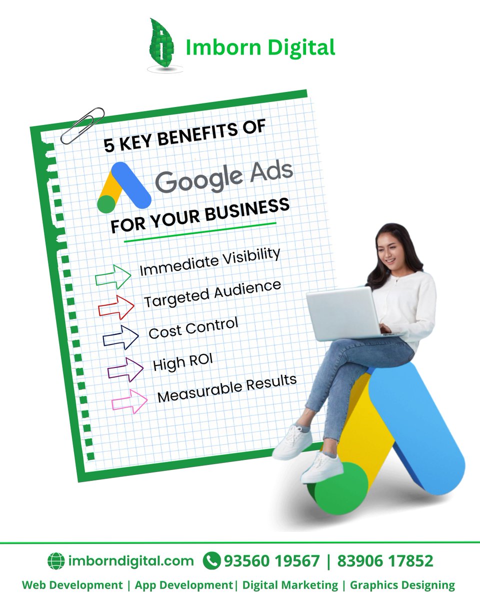 ImbornDigital's tweet photo. 🚀 Want faster growth for your business?
Google Ads helps you reach the right audience at the right time and turn clicks into customers. 💡
✅ Immediate Visibility
✅ Targeted Audience
✅ Full Cost Control
✅ Higher ROI
✅ Measurable Results
#GoogleAds #DigitalMarketing #Nagpur https://t.co/nk07J6Zt7z