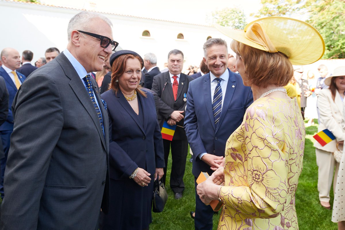 OrderofMaltaRO's tweet photo. The Ambassador of the Sovereign Order of Malta to Romania, HE Roberto Musneci KM, together with his wife, Marialaura, attended the traditional Garden Party hosted by the Royal House of Romania on 10 May 2026 at Elisabeta Palace in Bucharest. This year’s celebration held particular significance, marking the 160th anniversary of the founding of the Romanian Royal House, a moment regarded as the beginning of the country’s modern constitutional and institutional development.

Dedicated to both Romania and the Republic of Moldova, the event brought together several thousand guests from across Romania and Moldova, including representatives of state institutions, the diplomatic corps, academia, civil society, and the business community.

Over the years, the Garden Party at Elisabeta Palace has become an important occasion for institutional dialogue and public engagement, reflecting values shared by the Royal House and the Sovereign Order of Malta: service, solidarity, and support for vulnerable communities. The longstanding relationship between the two institutions has been strengthened through humanitarian cooperation and continuous dialogue rooted in mutual respect and tradition. These close ties are also reflected in the conferment of the Pro Merito Melitensi decoration upon members of the Royal Family.

The Embassy’s participation in this important anniversary celebration once again underlined the enduring friendship between the @OrderofMalta and the Romanian Royal House , as well as their shared commitment to promoting human dignity, social responsibility, and assistance to those most in need.