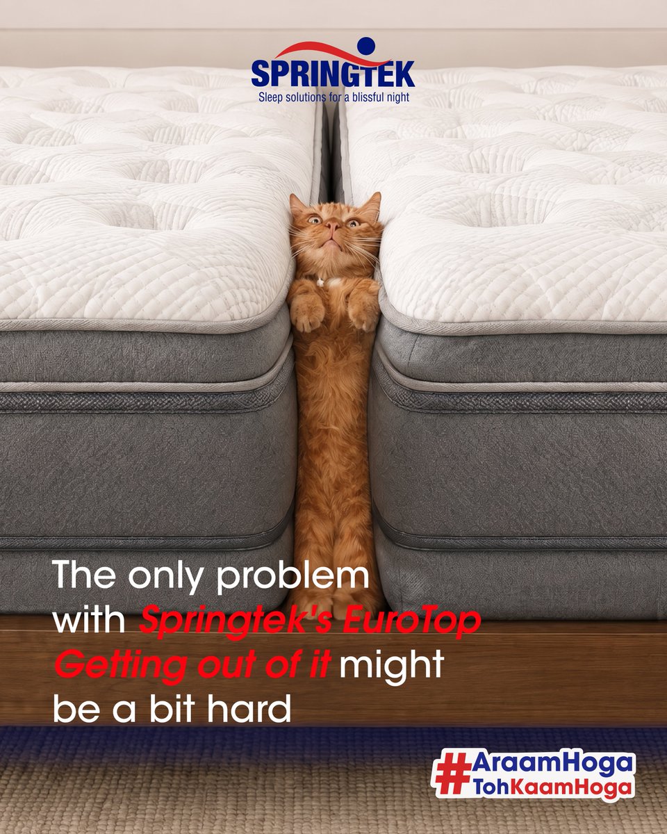 SpringtekM's tweet photo. That is the only problem you'll face with Springtek's Euro Top Hybrid Latex Pocket Spring Mattress. If you are okay with it, simply head on to https://t.co/PILk7jtxqW and get it at 70% OFF using code COOL70.

#springtek #mattress https://t.co/diSL70BXE3