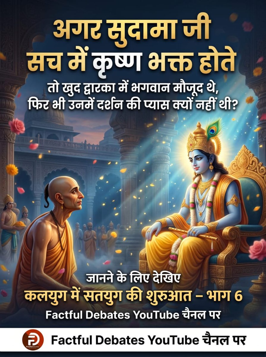 komal_DAS1's tweet photo. #सुदामा_कृष्णजीके_भक्त_नहींथे
 दुनिया जिसे 'मित्रता और भक्ति' का उदाहरण कहती है, वह केवल एक दंतकथा है। सुदामा जी तो कृष्ण जी के चरित्र से ही असंतुष्ट थे, इसीलिए वे जीवन भर द्वारका जाने से बचते रहे। जानिए, सुदामा जी के मन में कृष्ण के प्रति क्या भावना थी? अधिक जानकारी के लिए देख https://t.co/a8lAbWLkx1