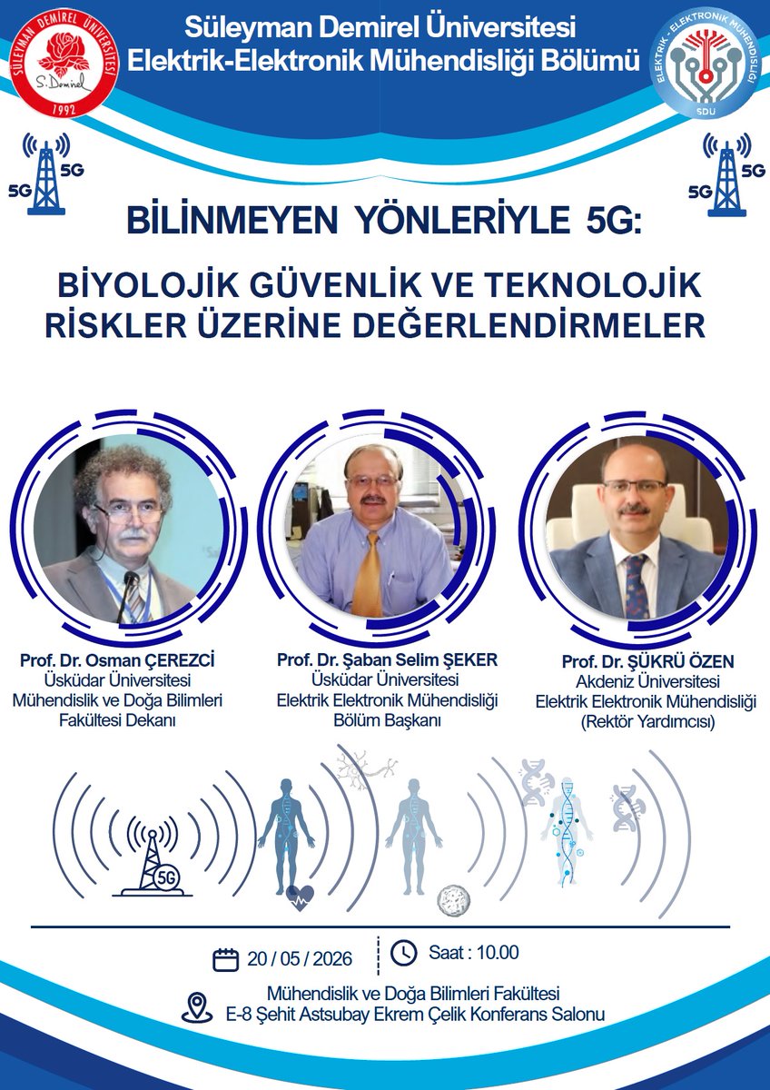 EEMSDU's tweet photo. Bilinmeyen Yönleriyle 5G: Biyolojik Güvenlik ve Teknolojik Riskler Üzerine Değerlendirmeler
https://t.co/er59UEZlIn https://t.co/zjQEDjHkcg