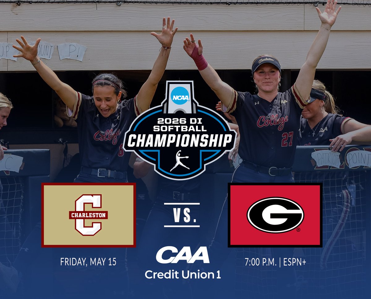 CAASports's tweet photo. REGIONAL GAMEDAY! 🚨

@CofCSoftball opens action tonight in the 2026 NCAA Softball Championship! 😎

🗞️ | https://t.co/oum2C4dQLq https://t.co/959hqtdjZY