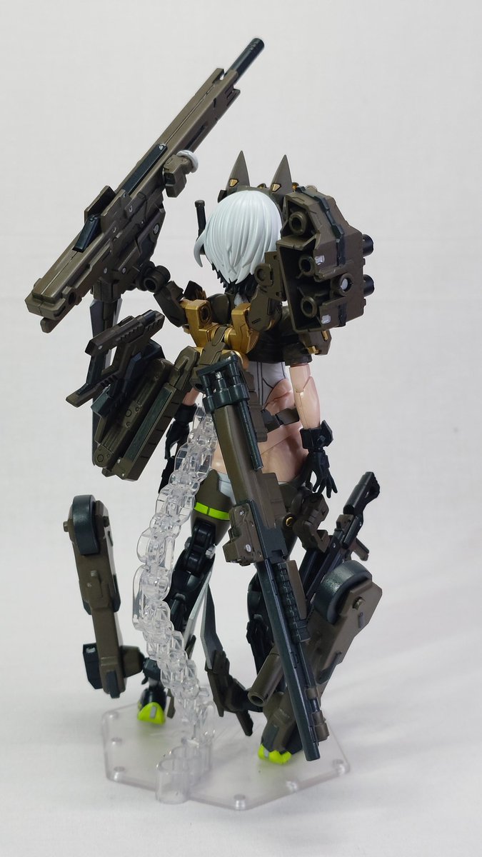 typef5's tweet photo. 完成しました
ユグドラシス 
ガルム・リッパー-陸戦高機動型重装仕様-

ガルム・リッパーをベースに重武装仕様に仕上げてみました。
#メガミデバイス https://t.co/GmrhU4N8lZ