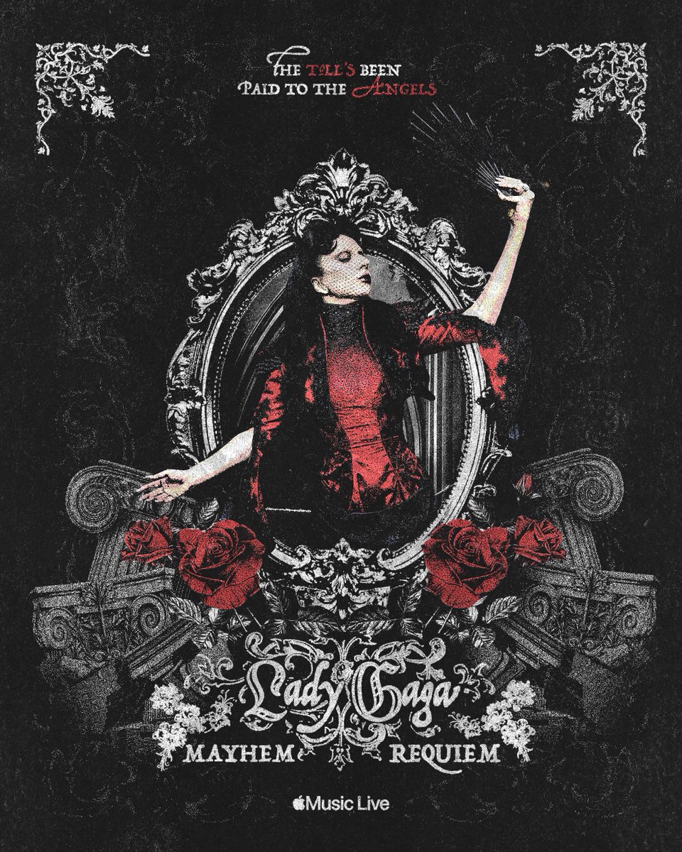 peacefulh0ax's tweet photo. Mayhem Requiem - @ladygaga 
(Poster rework) 

#mayhemrequiem #ladygaga #mayhem #posterdesign #graphicdesigners

Follow me on insta for more designs 😁 (Isaac_Baxt) https://t.co/BHaHU08sIU