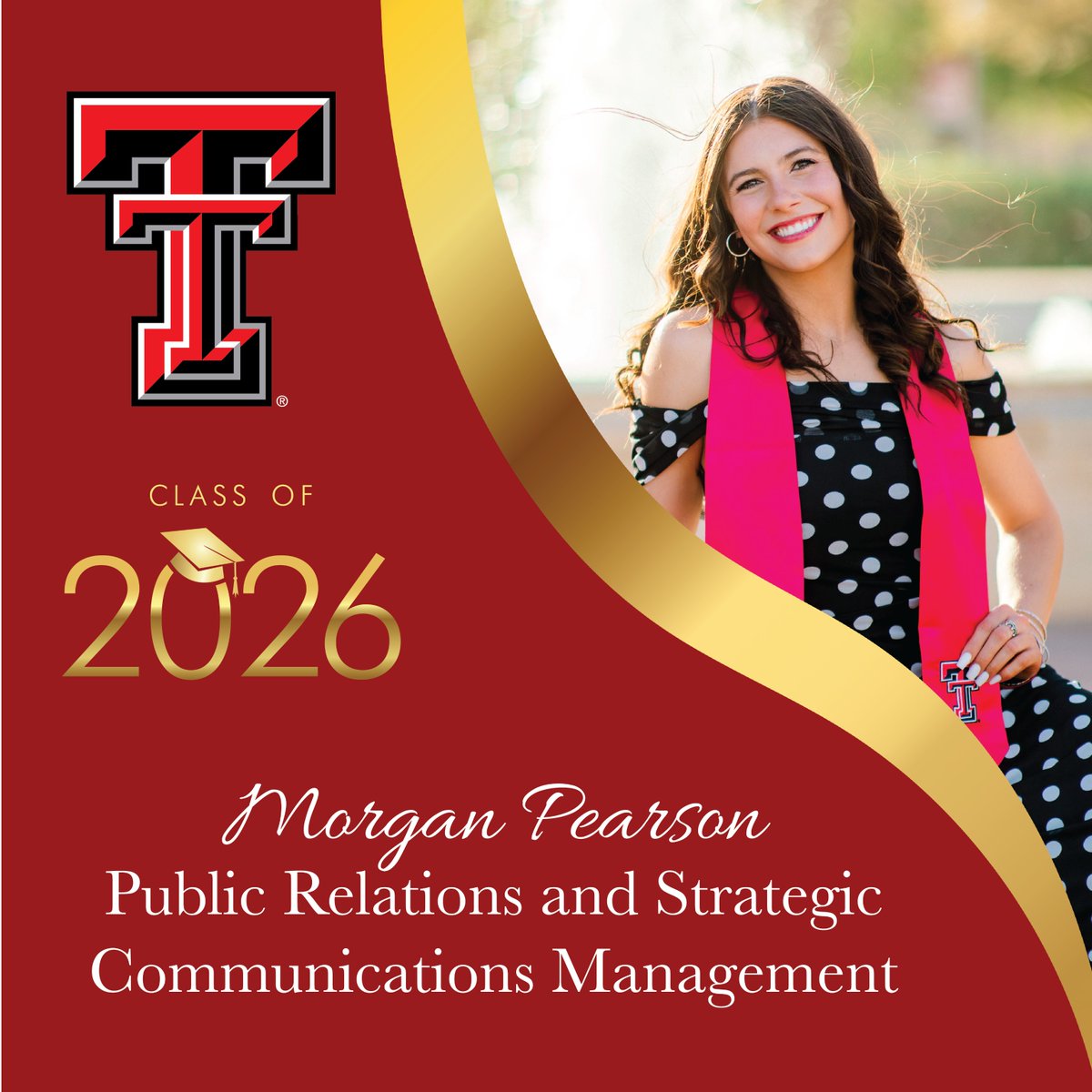 ttusub's tweet photo. This week, we're honoring our TTU SUB graduates!  🎓♥️🖤 Congratulations on all your accomplishments, Morgan!

#ttu #classof2026 #graduation https://t.co/rGBuvTCn3w