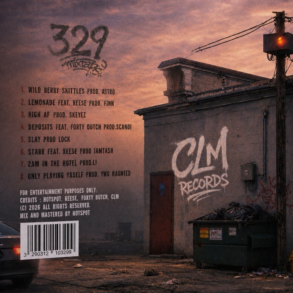 Hxtspot's tweet photo. Hey Everyone ! 👋🏽 I’m proud to announce my latest mixtape “329” is out now and available for streaming and download ! 

For the past 17 months I have been working on a brand new album and these are some songs that didn’t quite make the cut ! This is part.1 of the series stay tuned ! 

I would like to give a Special shoutout to the artists / Producers that helped me put this together. 🙏🏽

DL: https://t.co/wpEimDYMH7

Cover Art , Photography, Final Design : @hxtspot 
Mixed and Mastered : @hxtspot 
Written & Performed By : @hxtspot, Forty Dutch, Reese
