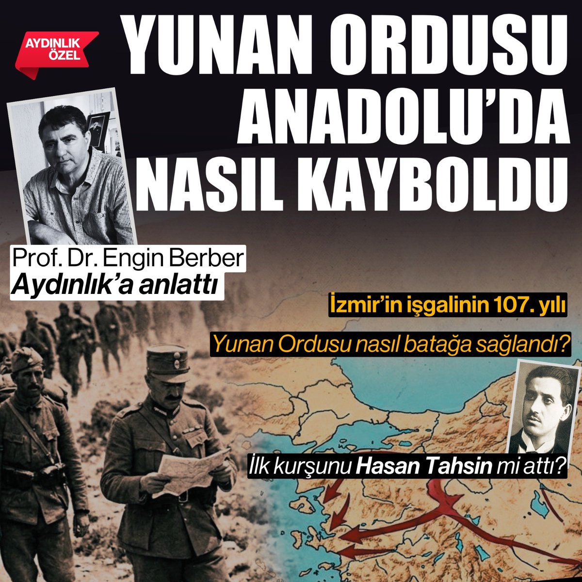 AydinlikGazete's tweet photo. 📌 İzmir’in işgali gerçekten yalnızca bir “Türk-Yunan savaşı” mıydı; yoksa emperyalist paylaşım savaşının Anadolu cephesi miydi?

📌 Hasan Tahsin’in attığı kurşun neden sadece bir mermi değil, Milli Mücadele’nin psikolojik başlangıcı olarak görülüyor?

📌 Yunanistan, Anadolu’da neden geri dönülmez bir askeri ve lojistik çıkmaza sürüklendi?

📌 Lozan’da neden Yunanistan’dan çok İngiltere, Fransa ve İtalya’yla masaya oturduk?

Tarihçi, Prof. Dr. Engin Berber, Aydınlık'a anattı:

https://t.co/GySdrF4uiI

Haber için: https://t.co/FPBrs3pUvQ