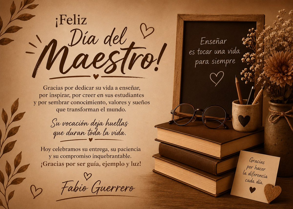 FabioGuerrero_'s tweet photo. Hoy quiero felicitar con mucho orgullo a mis padres, quienes dedicaron gran parte de su vida a la noble labor de enseñar y formar generaciones
Ambos son maestros jubilados, ejemplo de esfuerzo, compromiso y vocación de servicio. Gracias papás por su noble trabajo #DiaDelMaestro https://t.co/pxbvpS9yuu