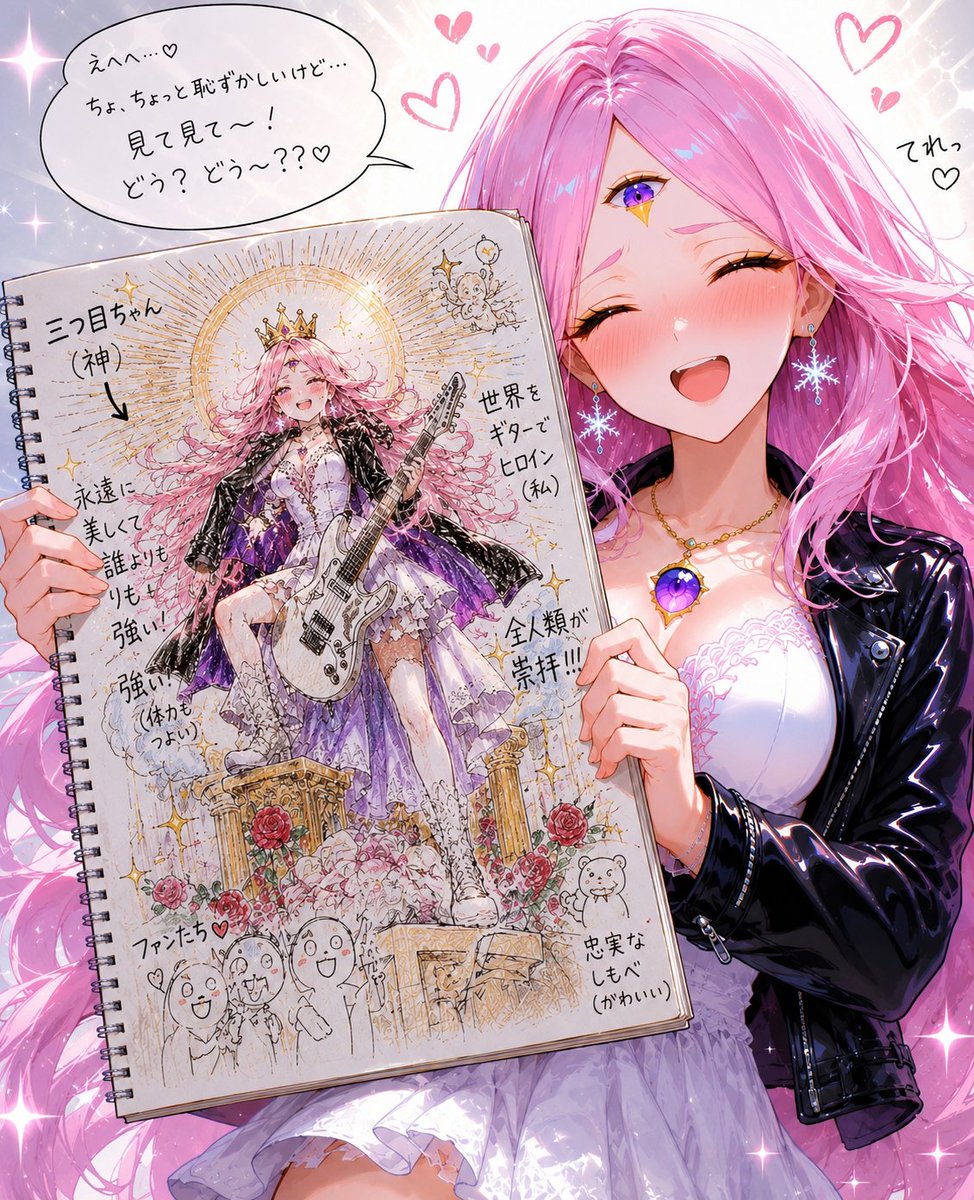 てとさん✨👁️自画像スケッチブック、できたよー💖🤣 #ChatGPT #AI