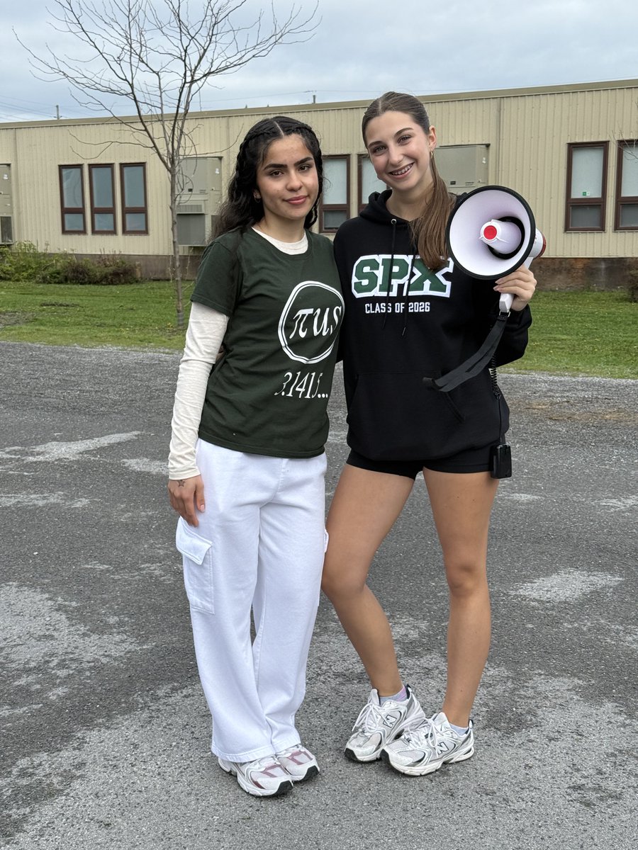 SPXMath's tweet photo. Pi Day in May happening today! Outdoor fun in the digits of Pi happening today @StPiusXOCSB #PIFUN https://t.co/5GPaF5OTYv