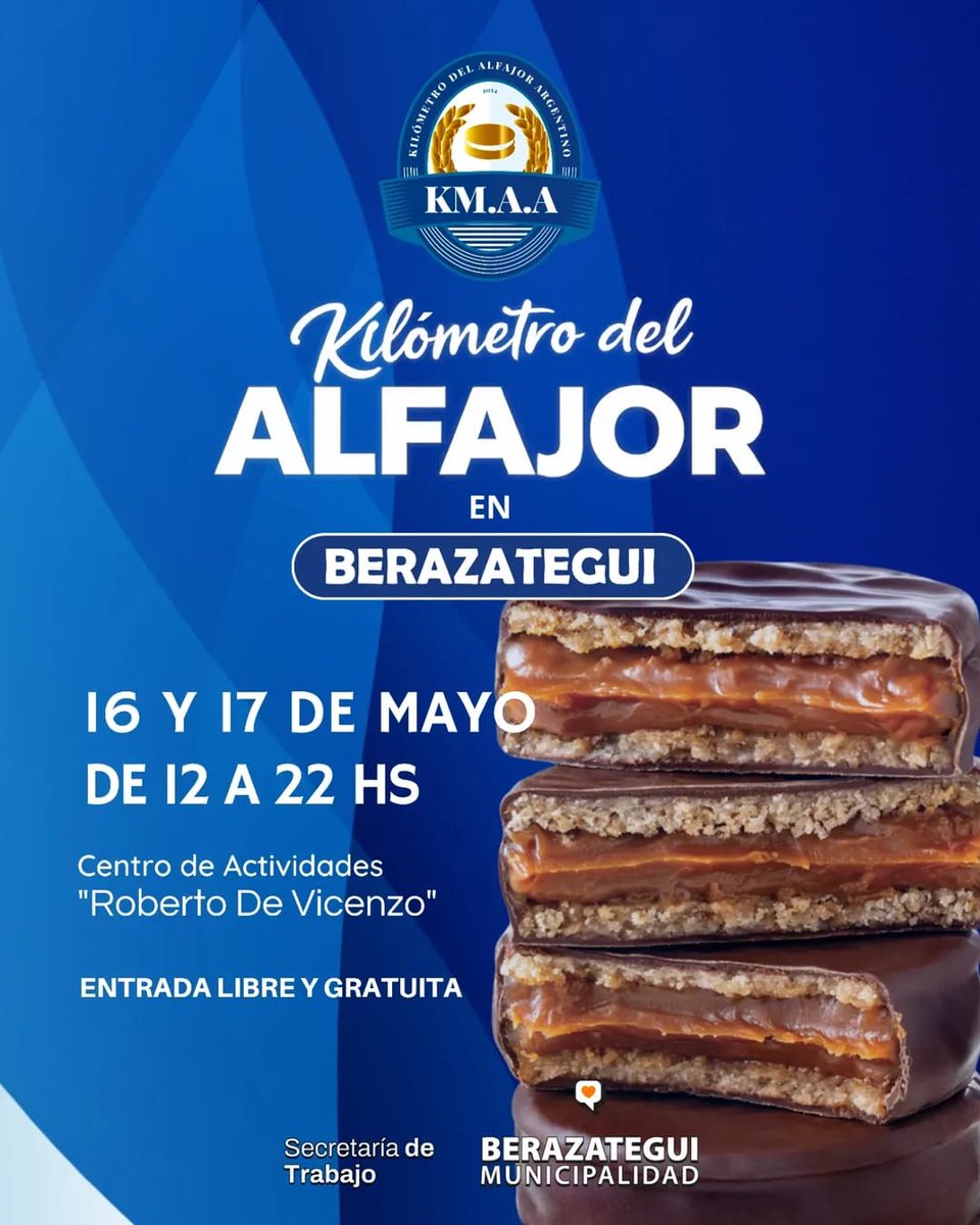 CrisoldeSabores's tweet photo. 🍫✨ Este finde nos encontramos en Berazategui

📍 Kilómetro del Alfajor
🗓️ Sábado 16 y Domingo 17
🕛 12 a 22 hs
📌 Centro de Actividades Roberto De Vicenzo
🎟️ Entrada libre y gratuita

💳 Con Cuenta DNI ahorrás hasta 40% (tope $6.000 semanal)

#SabemosDeSabores #Berazategui https://t.co/NrpkEH2PM2