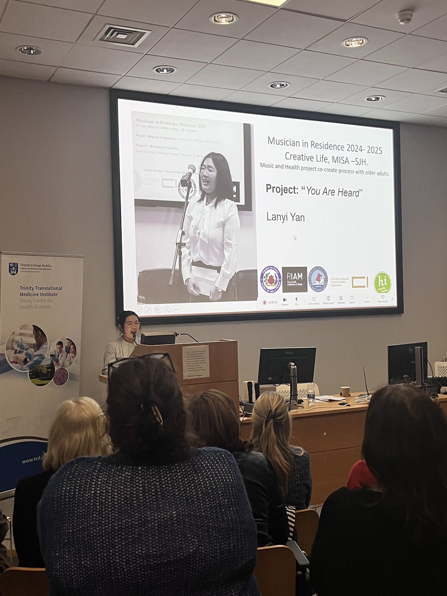 LibbyMur's tweet photo. Lanyi Yan singing the beautiful  ‘You Are Heard’ that she co-created with older adults from the local community at a Creative Life workshop @stjamesdublin. 

Linking people together emotionally; friendships were made &amp; they still meet today.

#musictherapy #HSCP #connection https://t.co/Bo65ccRvfY