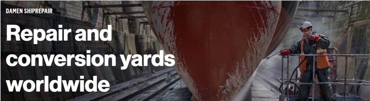 Interglobe_Cy's tweet photo. @damen Shiprepair operates a vast network of 15 repair and conversion yards, equipped with drydocks capable of accommodating vessels up to 405 x 90 and 420 x 80 meters. 

https://t.co/Z8XDGYgjKF https://t.co/XIZaIg4Zbq