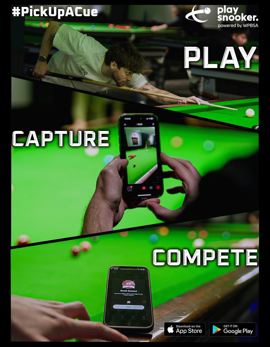 playsnookerapp's tweet photo. 3️⃣ steps to raise your game using the #PlaySnooker app! 🤩

Install here  👉  https://t.co/FfgtUzqHZX, #PickUpACue and rise through the ranks 🏆!

#WST #WPBSA https://t.co/6QRhNUTQmd