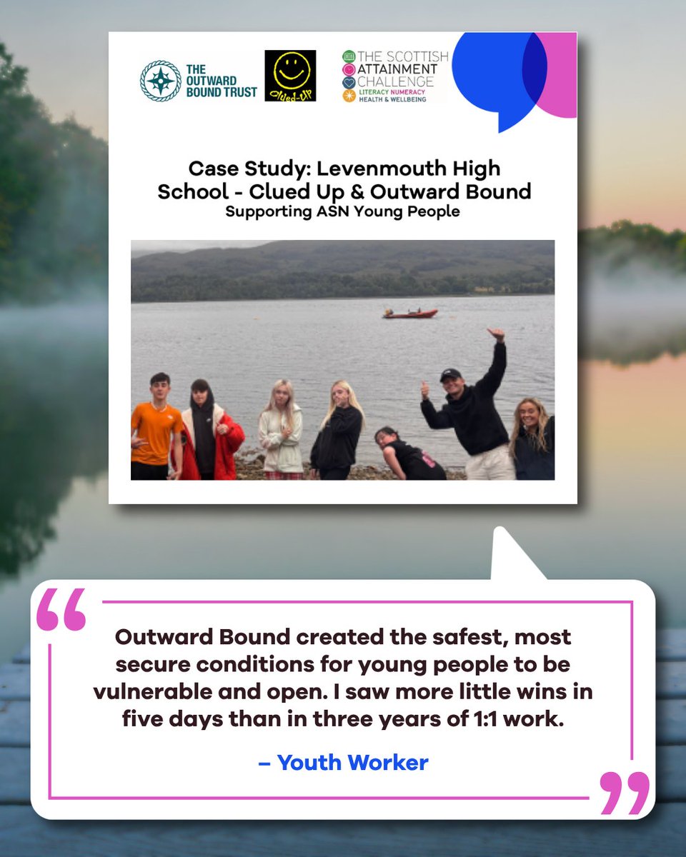 YouthLinkScot's tweet photo. 🤝 We're highlighting the power of partnership working &amp; outdoor education for #MentalHealthAwarenessWeek

Learn how trauma-informed youth work &amp; outdoor learning can help young people build confidence, resilience &amp; emotional regulation in this case study: https://t.co/NC3eyrOTL5 https://t.co/HzbtuYklBz