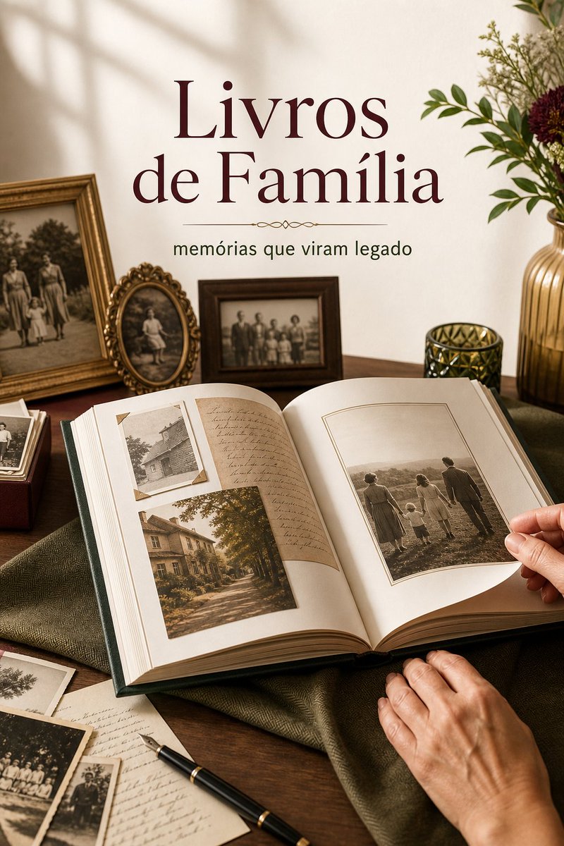 ajlobone's tweet photo. Tem histórias que não cabem em um álbum de fotos.
Essas memórias não estão em lugar nenhum — exceto na cabeça de quem viveu. E o tempo, sem pressa, vai apagando uma por uma.
Um Livro de Família é o que transforma essas lembranças soltas em legado. https://t.co/3PA66tUMzr