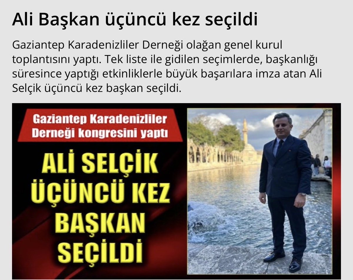 Emreozkx's tweet photo. Ali Selçik Başkanımızı tekrardan tebrik ediyorum Gazi şehrimize hayırlı olsun🙏 https://t.co/mVwmfXX6fn