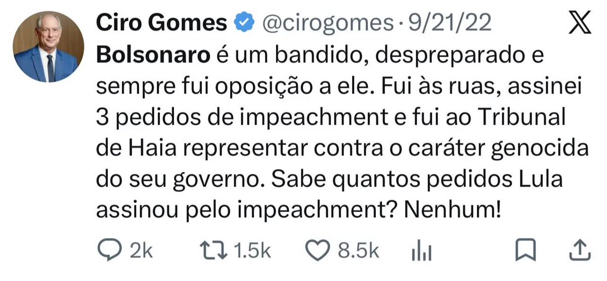 ElianeTiaDoZap's tweet photo. @auriverdebrasil Eu não vou aplaudir esse apoio NUNCA.
Gosto do André Fernandes. 
Mas Ciro? https://t.co/99pLil2K7c