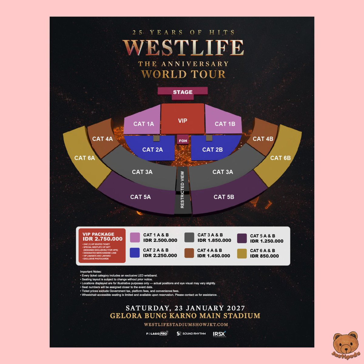 ABCrhany's tweet photo. ✨OPEN JASTIP WESTLIFE 25 - THE ANNIVERSARY WORLD TOUR IN JAKARTA✨

🩶 Fee : IDR 250K / tix 
🩶 Bookslot : IDR 50K
🩶 Menggunakan data customer
🩶 Diurus sampai E-tiket

DM / click link in bio for more details and order!🖤

#westlife #westlifeinjakarta #jastiptiket https://t.co/uRTL2MLCXW