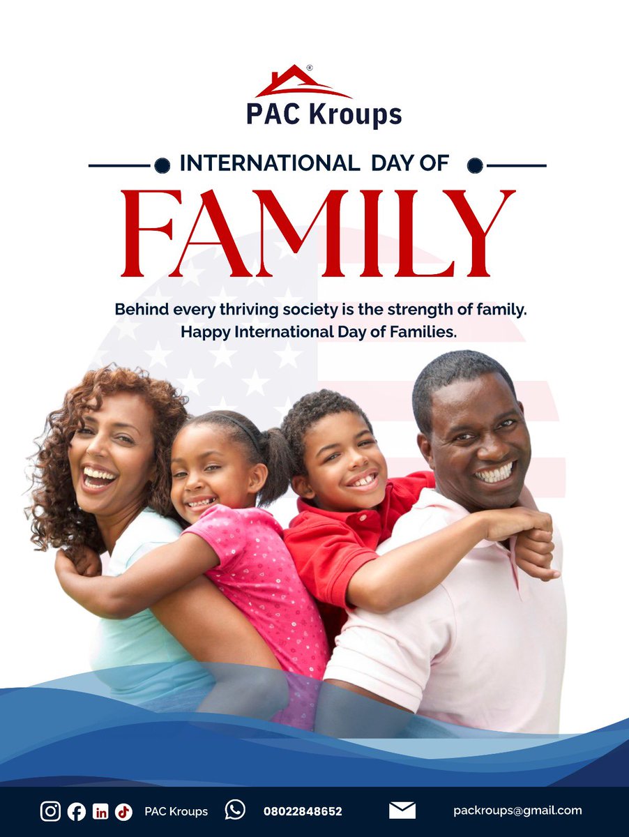 PACKROUPS's tweet photo. At what point did you know families are celebrated globally on this day?

Today, we celebrate the foundation of growth, leadership, and legacy.

Happy International Day of Families 🤍

#PACkroups 
#family https://t.co/GtSmAln2k7