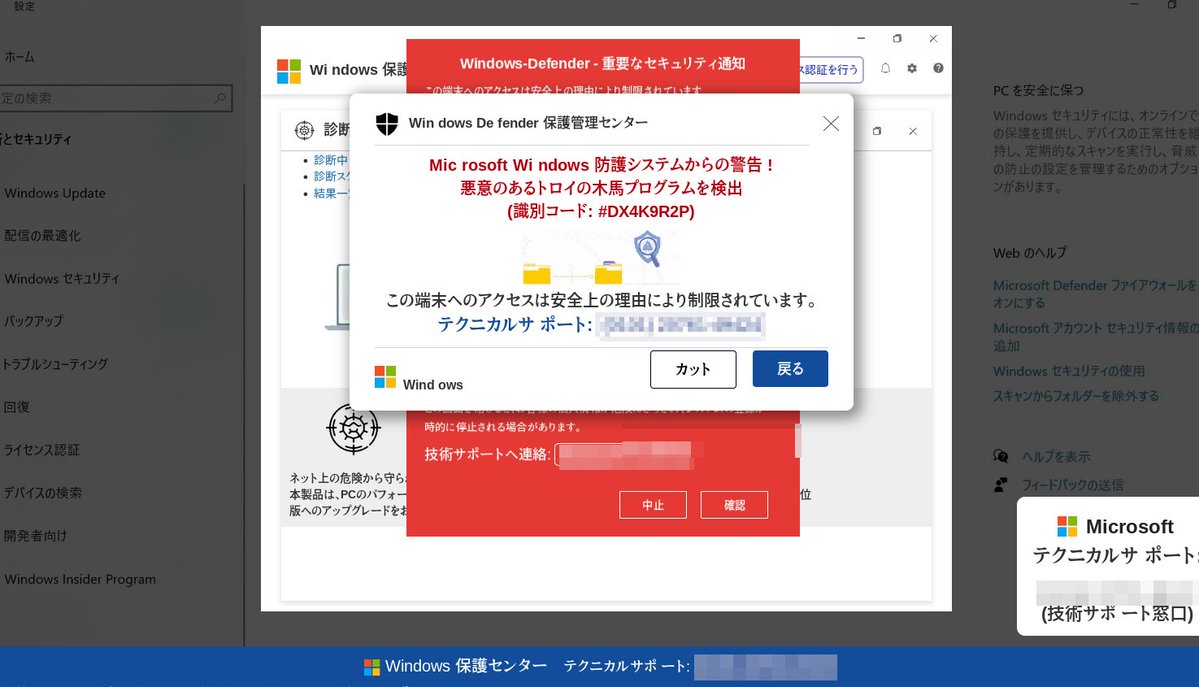 ネタでアクセスしたら日本語で喋ってWindowsのサポートを案内されたよ