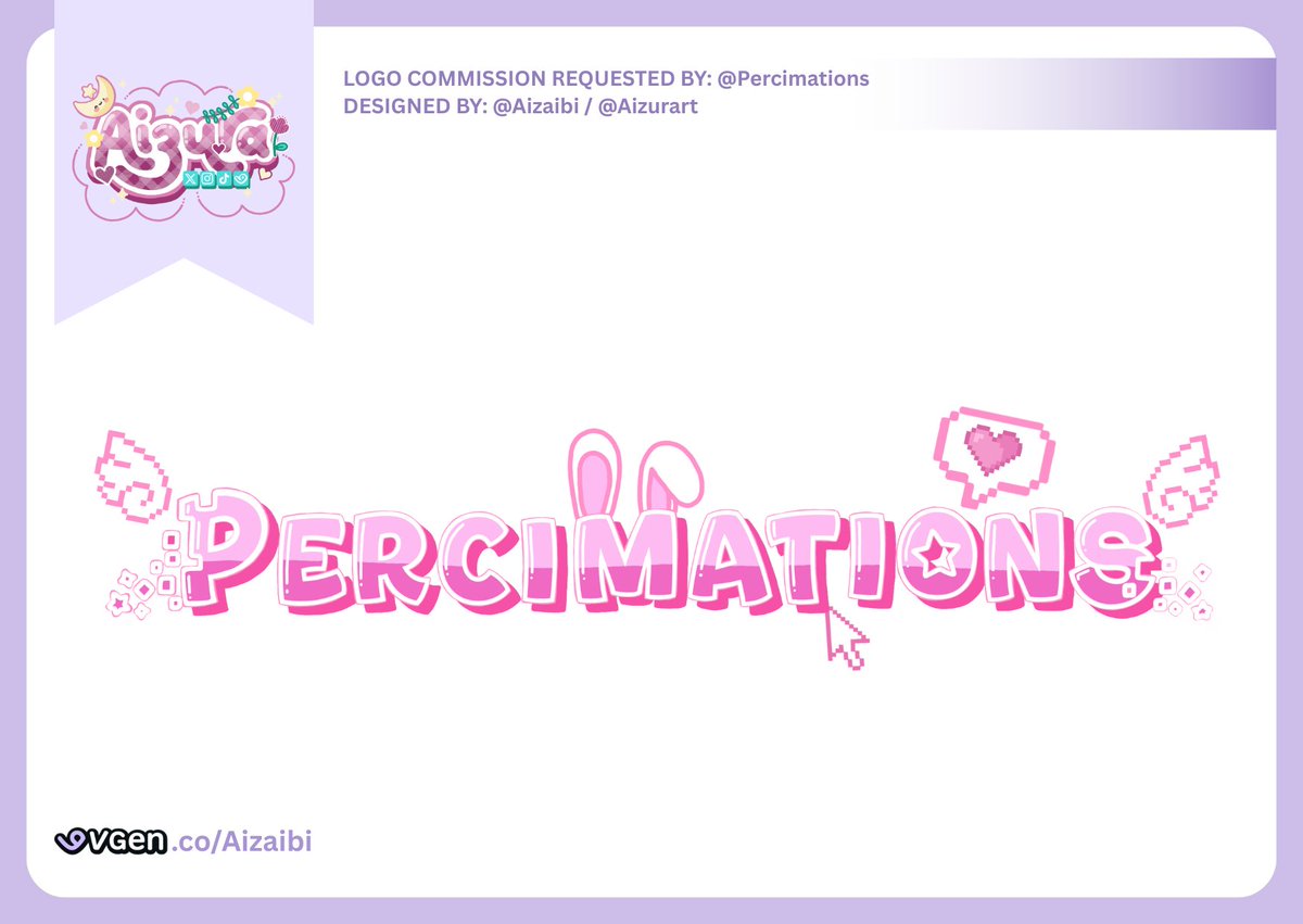 Aizaibi's tweet photo. Here's the giveaway/raffle as promised!! 
What you'll get: 
ᯓ★ A logo for your OC/ Vtuber model 
⋆˙ Examples below (more on my vgen)

What I want from you/ rules:
ᯓ★ Need to be following here + VGen (link on my profile)
ᯓ★ Drop your PNGs in the replies https://t.co/IFI3UBPPEV