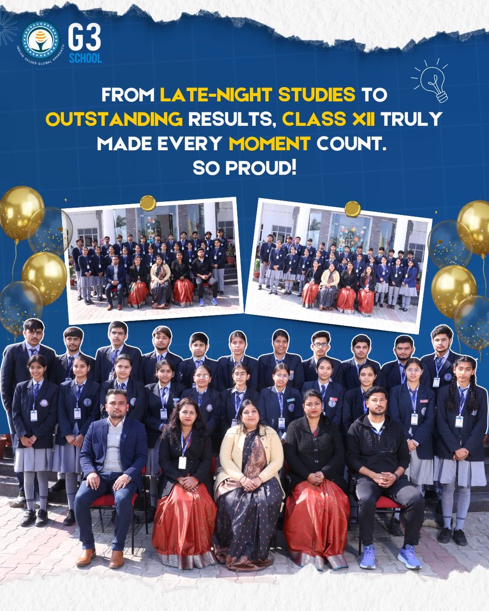 g3school's tweet photo. From hard work to proud results—our Class XII students have made G3 School proud with their dedication and determination.

#G3School #Class12Results #StudentAchievement #AcademicExcellence https://t.co/hgV2hpDaJE