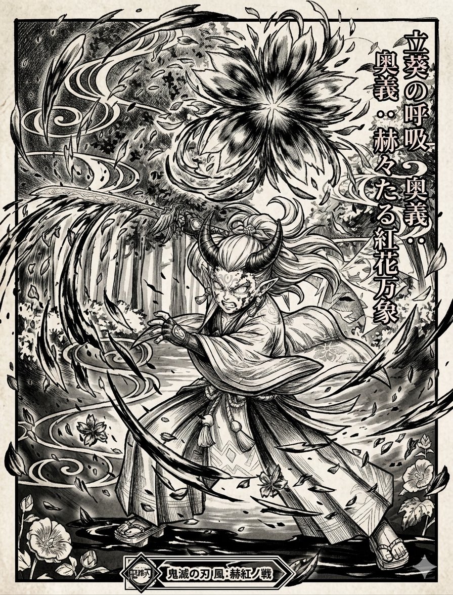 Xun_TARO's tweet photo. 武器だけどうしても出ない怨嗟から鬼になることにしました。和装好きなので、立葵で頑張ります。 https://t.co/1RqvSDK2eS