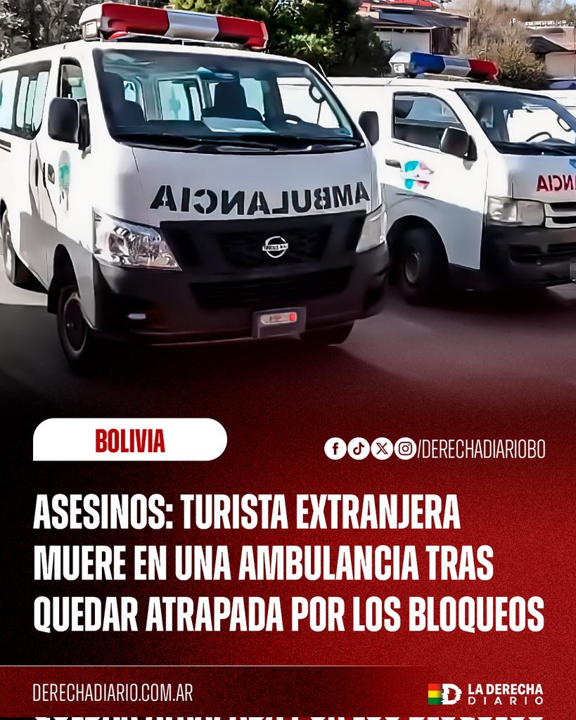 DerechaDiarioBO's tweet photo. 🚨🇧🇴 | CARNICEROS: Una mujer de Belice falleció en un punto de bloqueo. Los despiadados ponchos rojos vieron cómo agonizaba y, sin embargo, impidieron el paso de la ambulancia. https://t.co/ZU9CNH6Hdx