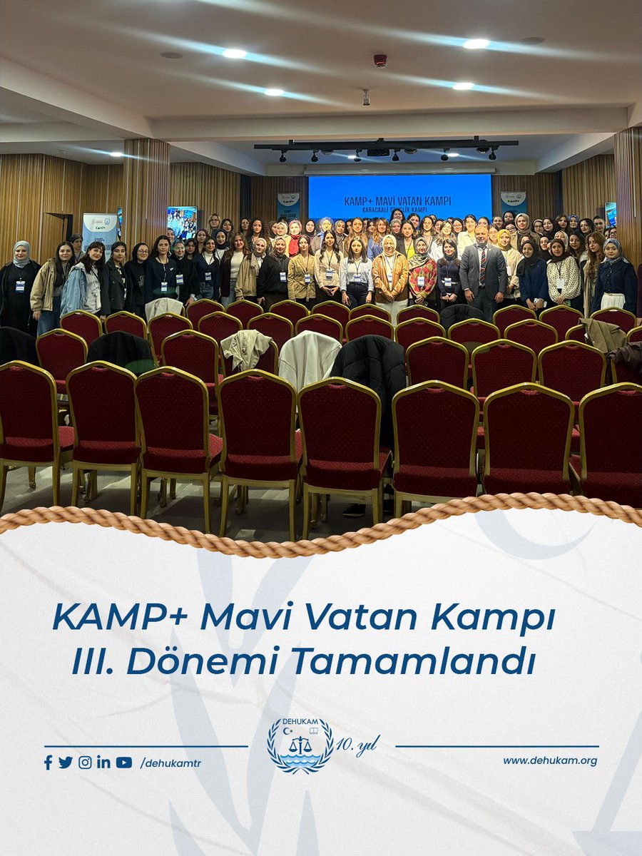 Dehukamtr's tweet photo. KAMP+ Mavi Vatan Kampı III. Dönemi Tamamlandı

Detaylı bilgi için:
https://t.co/KhalEZZ7JI https://t.co/n8SoFEjXv5