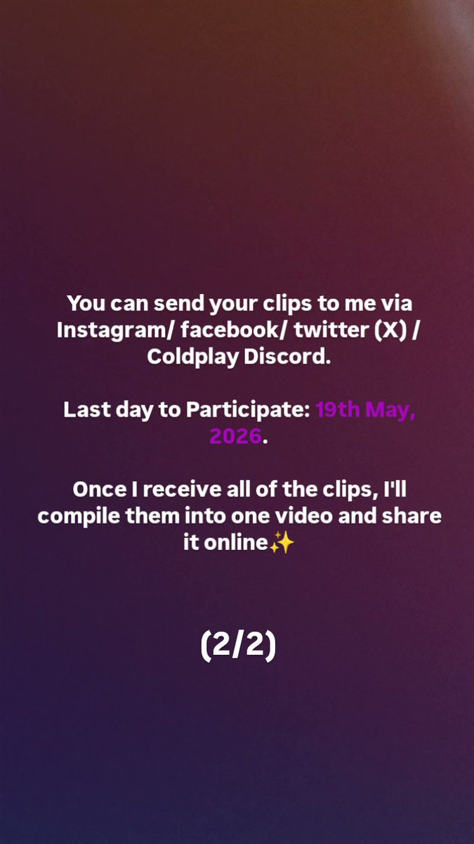 shreyarealone's tweet photo. Hiiii!
ICYMI: The deadline for video submissions has been extended to the 19th of May, 2026. Thankyou so much to everyone who has sent in a video so far... I'm beyond excited to put everything together. 

All the details you need are below ⬇️ ⬇️ https://t.co/Hb54rMJ8ts