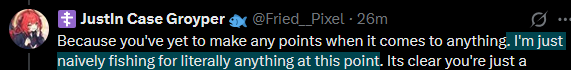 CrystalMoonDev's tweet photo. @SleppyBunStar2 @Fried__Pixel @plebnep @cyberrepub I mean you can't argue with someone who says this 😭 https://t.co/I92btzIJOH