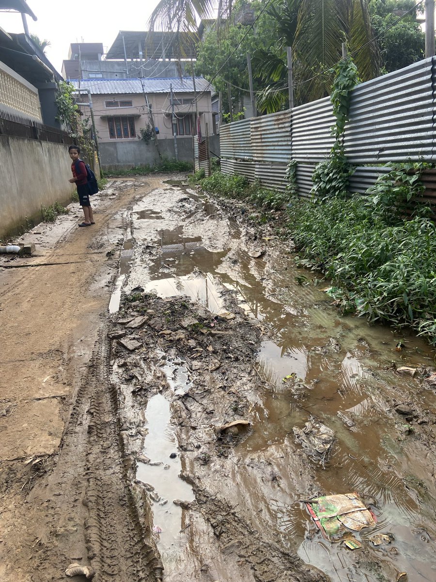 hridaydatta's tweet photo. Sir, This is the condition of Rupkowar path Birubari Guwahati. After the construction of the side drain last year 2025, the road was left in this condition. Now after 5 min of rain makes the road unable to use. @himantabiswa @CMOfficeAssam @GMDAGuwahati https://t.co/jRNrNmOeor