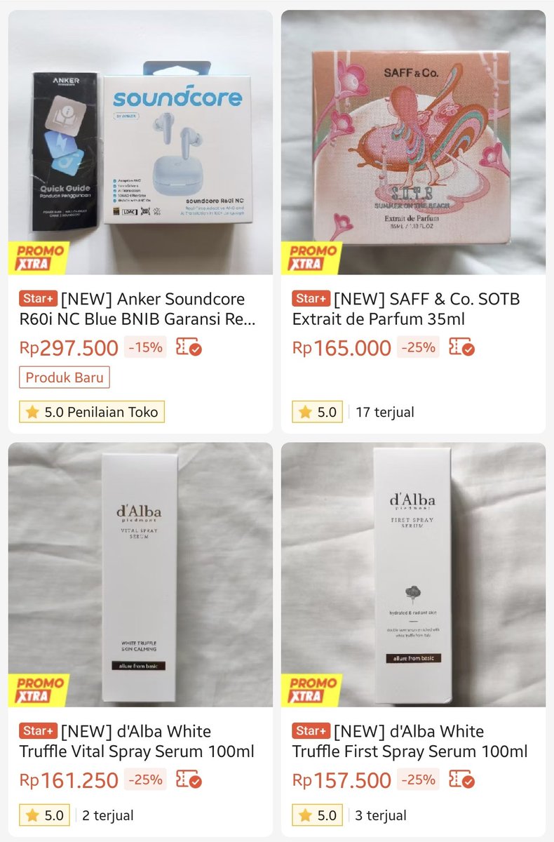 diberkatiii's tweet photo. WTS
◽Anker soundcore r60i NC
◽Saff &amp; co sotb sofr ostara morfosia kirithra solaris
◽D'alba first vital spray serum
◽Dr. Jart+ Cicapair intensive soothing color correcting
◽Some by mi aha bha sos kit
◽Fw cosrx salicylic acid
◽Lashboss eyelash curler

https://t.co/B59knBCLsk https://t.co/UOplGSvngZ