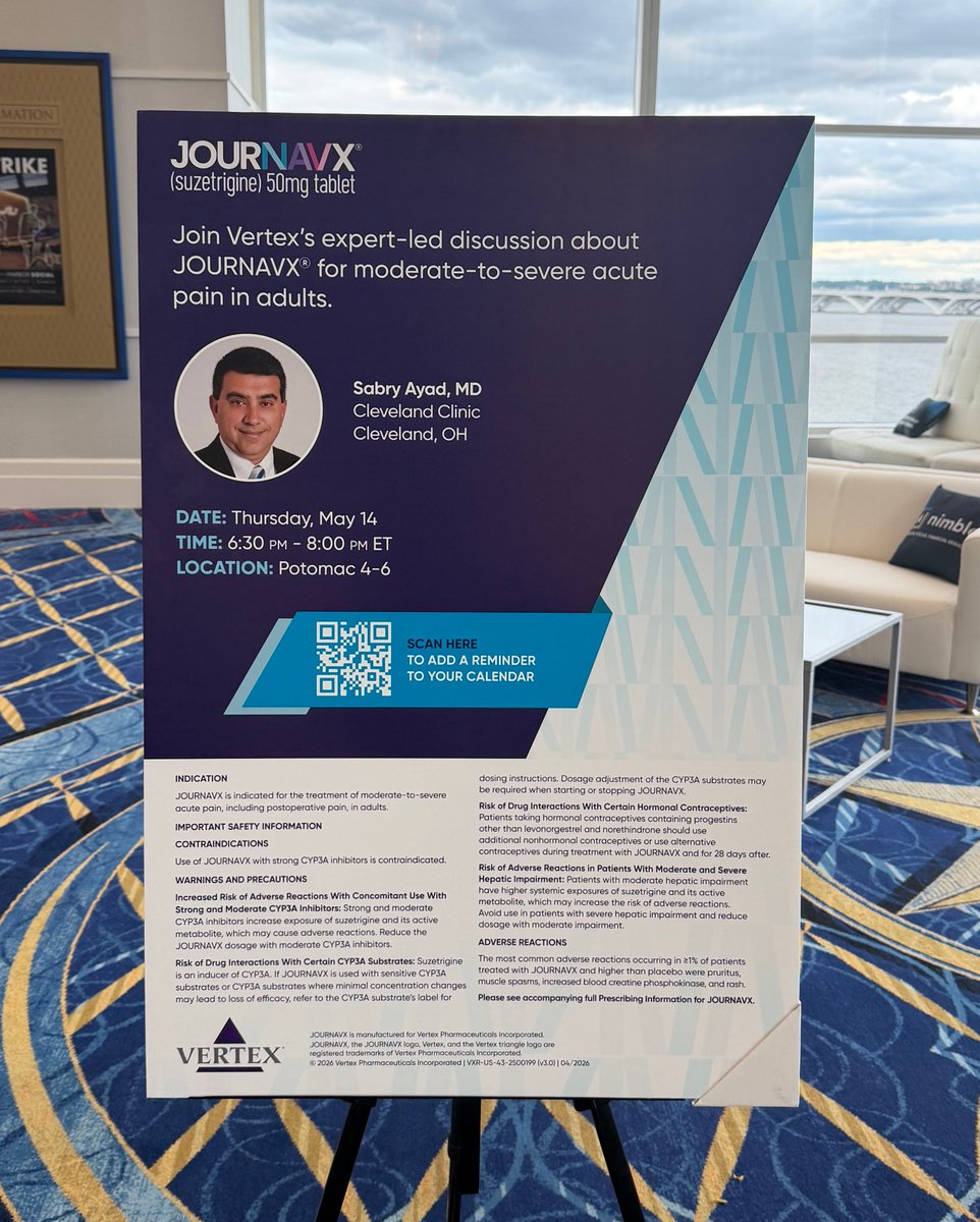 sambahq's tweet photo. Thank you to everyone who was available to attend yesterday's sponsored dinner symposia, presented by Dr. Sabry Ayad, by Vertex Pharmaceuticals.

#SAMBA26 https://t.co/6xNh5bXQri