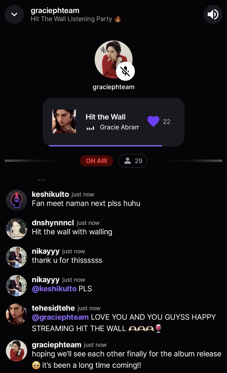 _multifandomgal's tweet photo. pls DFH Listening Party 🥹🤞 #HitTheWallPH @gracieabrams @GraciePHTeam @UMG_PH https://t.co/KPjD8ejWcD