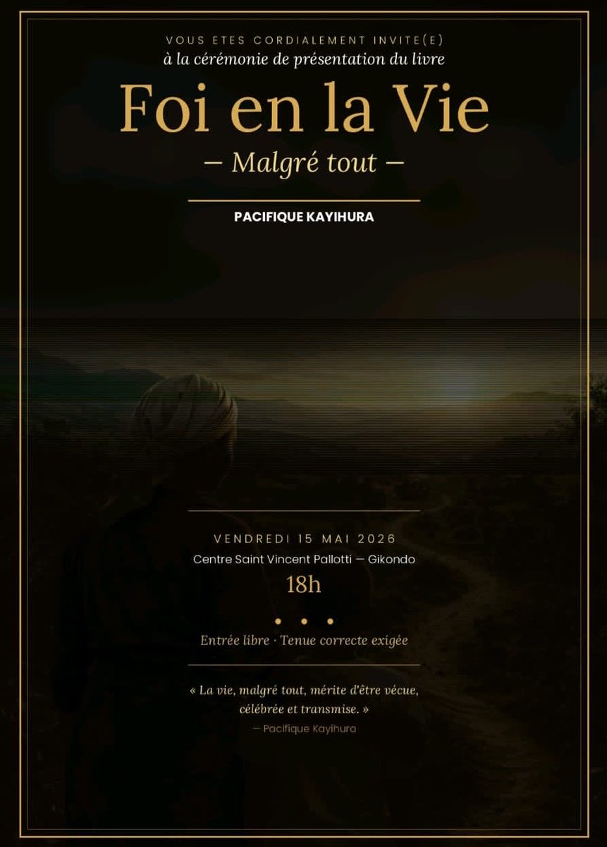niyingabira's tweet photo. Mama Paci was a woman of faith and the true embodiment of love. Let's all meet tonight at the Saint Vincent Pallotti Center, where Paci will tell us more about her through his compelling book, "Foi en la vie Malgré tout." #Kwibuka32 https://t.co/Nfkgr7ukuP