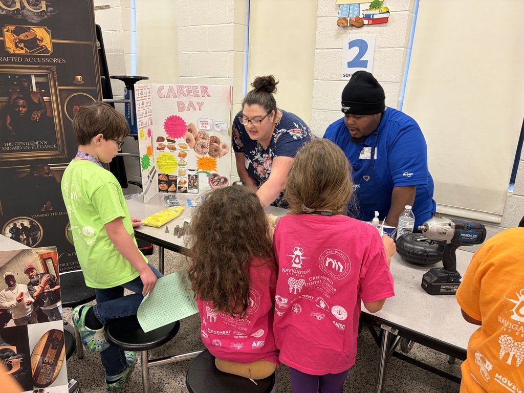 GRPChesapeake's tweet photo. Career Day 2026!  The students are having a great time learning about all the different jobs they could have one day. https://t.co/jX6NlWbL64