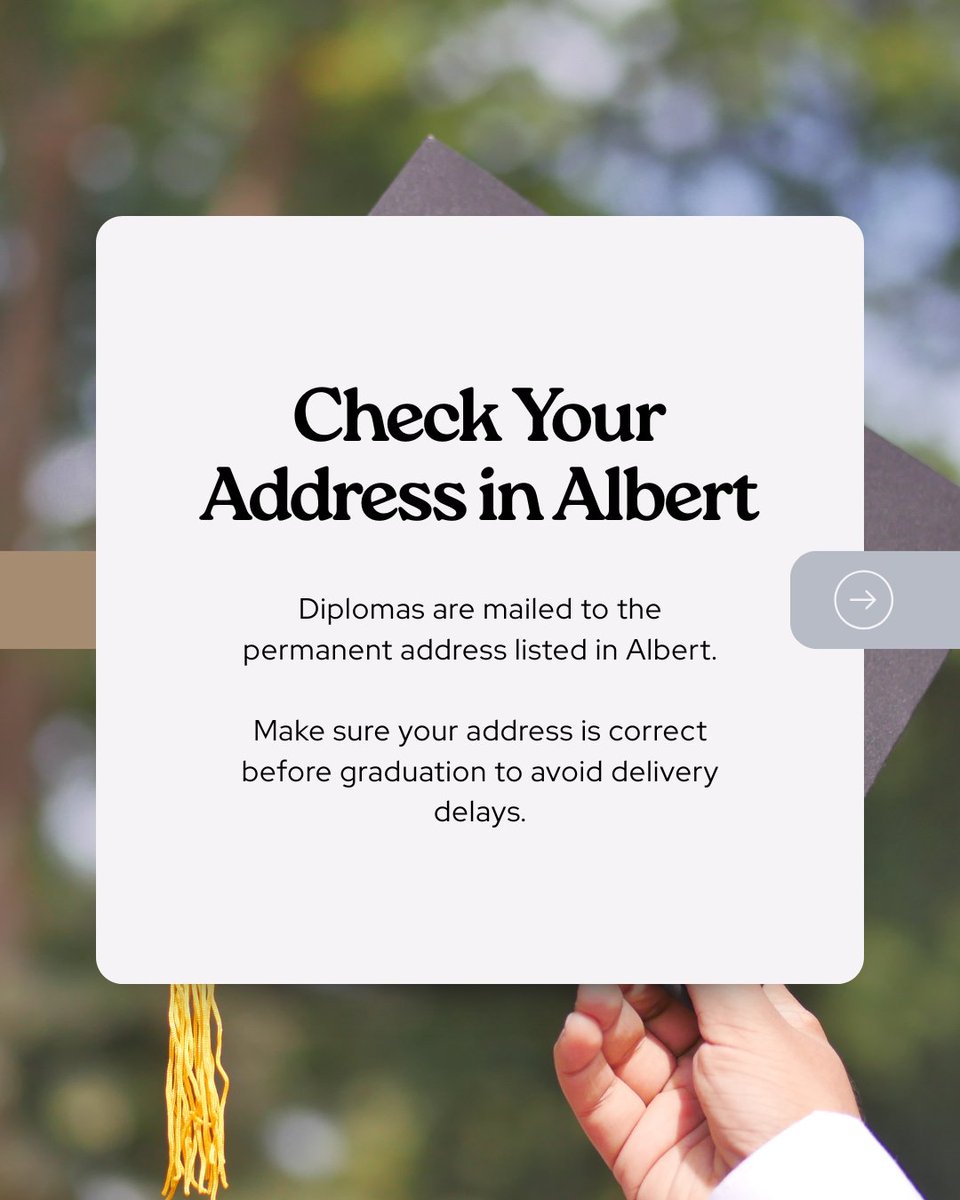 NYUStudentLink's tweet photo. Graduated and wondering when your diploma arrives? 🎓
NYU diplomas are mailed about 8 weeks after your degree is awarded. If you need proof of graduation before then, transcripts or degree verification can help. #SLCHasYourBack https://t.co/i7trlZEhsQ