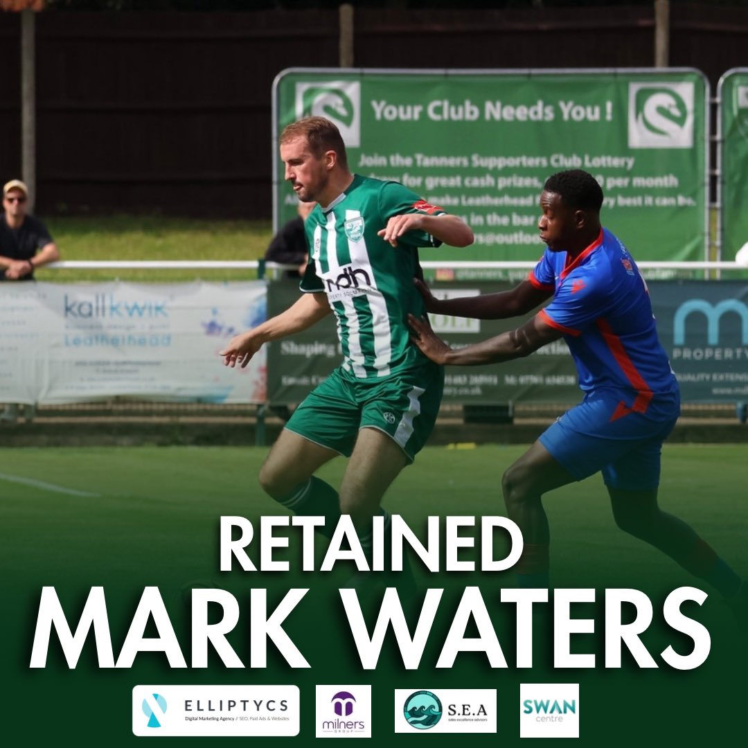 LeatherheadFC's tweet photo. We are delighted to announce that Mark Waters has agreed to stay for the 2026/2027 season! ✍️
 
Good to have you back Mark! 🤩

https://t.co/WvYBQbf05b https://t.co/f2OtOrrrQ1