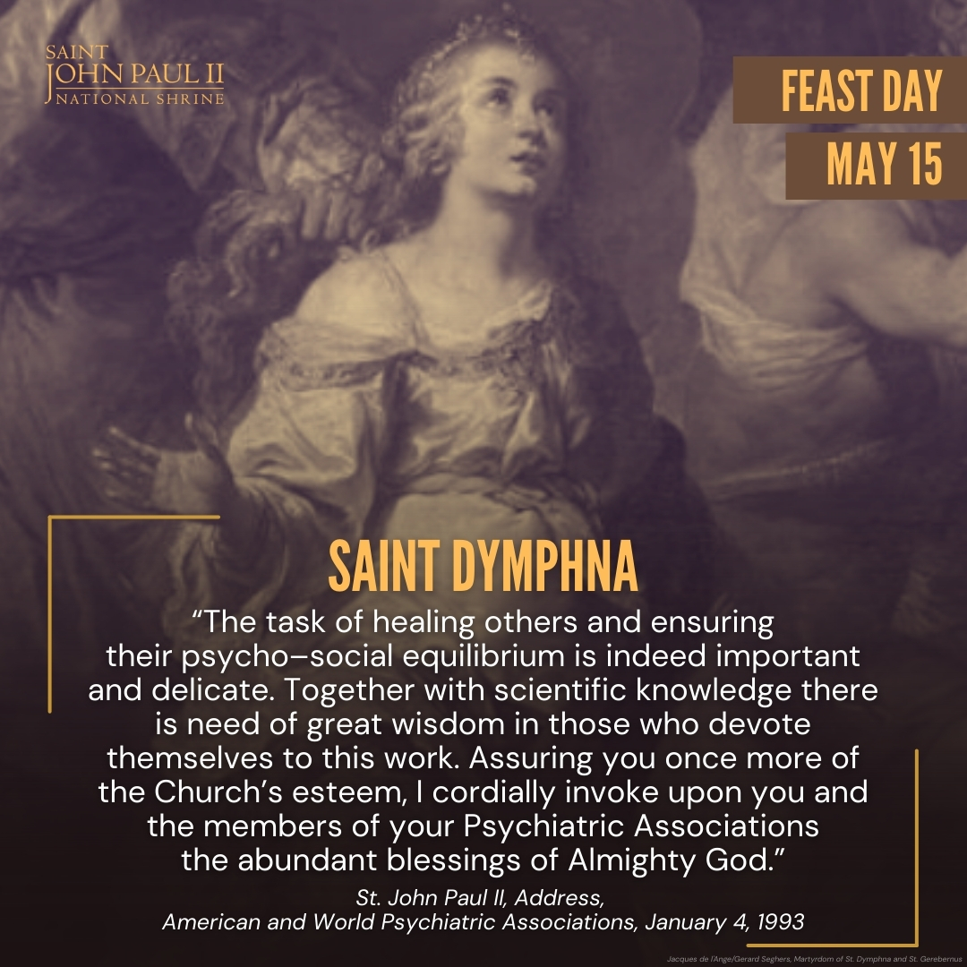 JP2Shrine's tweet photo. Venerated as early as the 7th Century, St. Dymphna is the patron saint of those afflicted with mental health conditions as well as runaways & sexual abuse survivors. We honor her Christian witness & powerful intercession in the work of mental health professionals.
#VictimsofAbuse https://t.co/Qyh8Xm3qpJ