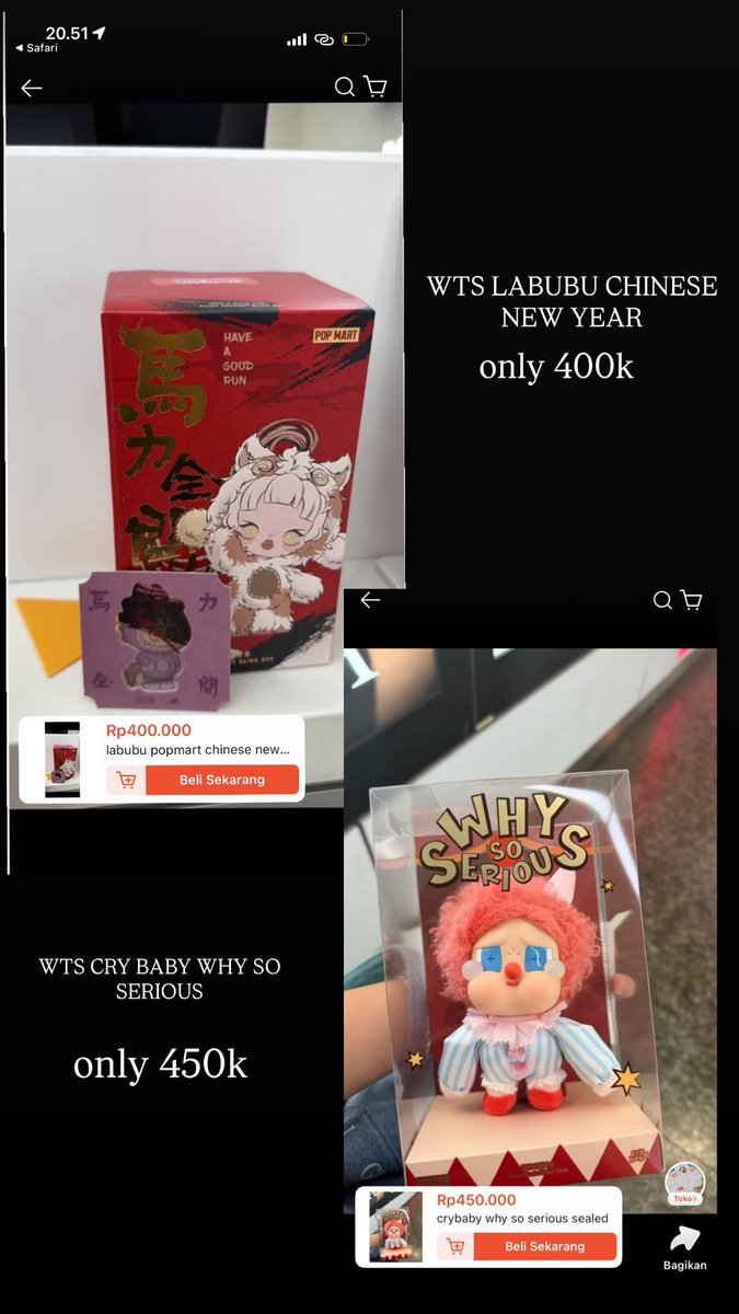 kiyeau's tweet photo. WTS CRY BABY WHY SO SERIOUS (JUAL RUGI) ori sg

WTS LABUBU CHINESE NEW YEAR 

help rt wtt wtb wts https://t.co/F2DNF4qjAx