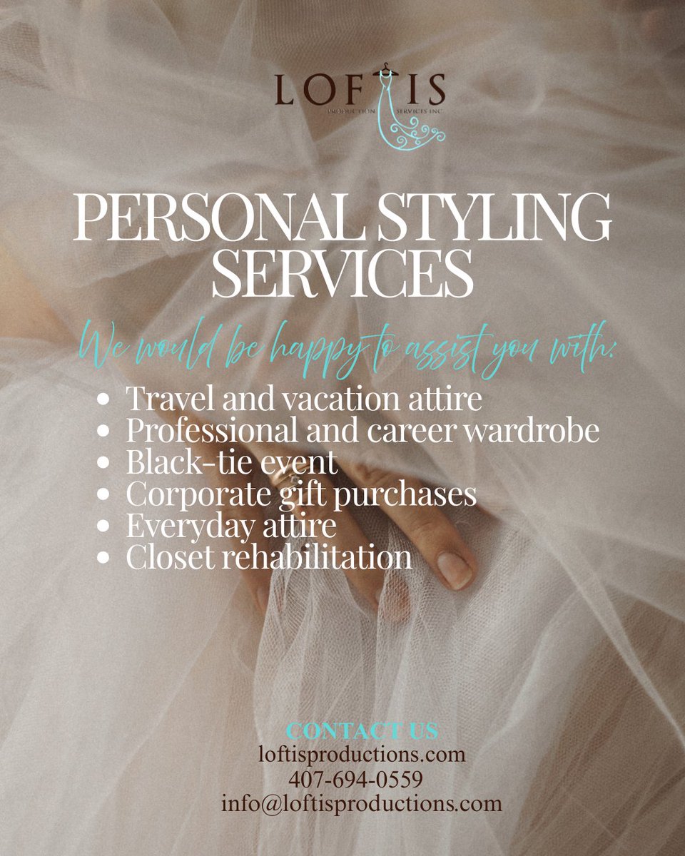 LoftisStyling's tweet photo. Style that works for your life.
Personal styling, shopping, and consulting—refined and intentional.
Explore our services at https://t.co/gmrtmCQDFM.
#personalstyling #wardrobestylist #stylewithpurpose #styledbylps https://t.co/y7rcinICxV