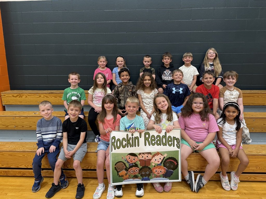 PrimaryLCSC's tweet photo. Congratulations to our April Rockin' Readers! Each month one student from each class is selected for their excellence in reading. Students are recognized and choose a book from our Book Nook in the cafeteria to help continue their love of reading! https://t.co/z3NTztVsLZ