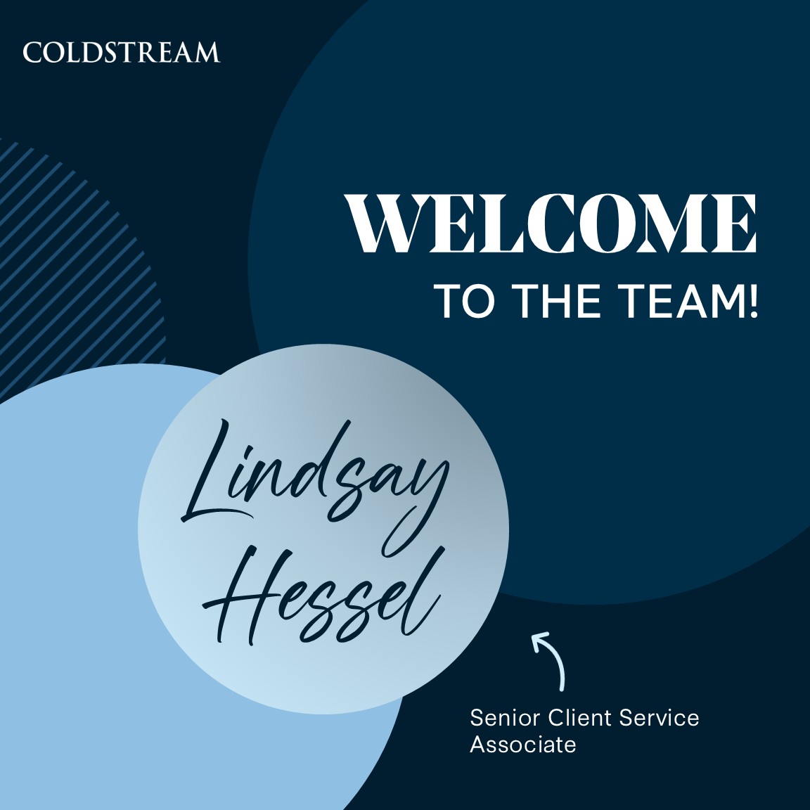 ColdstreamSEA's tweet photo. Welcome to the team, Lindsay Hessel!

As a Senior Client Service Associate in our NE Portland, OR, office, Lindsay will work with busy individuals and families to provide worry-free solutions to some of their daily stressors. 

#NewTeamMember #ClientService #RIA https://t.co/fklf8MDa5Y