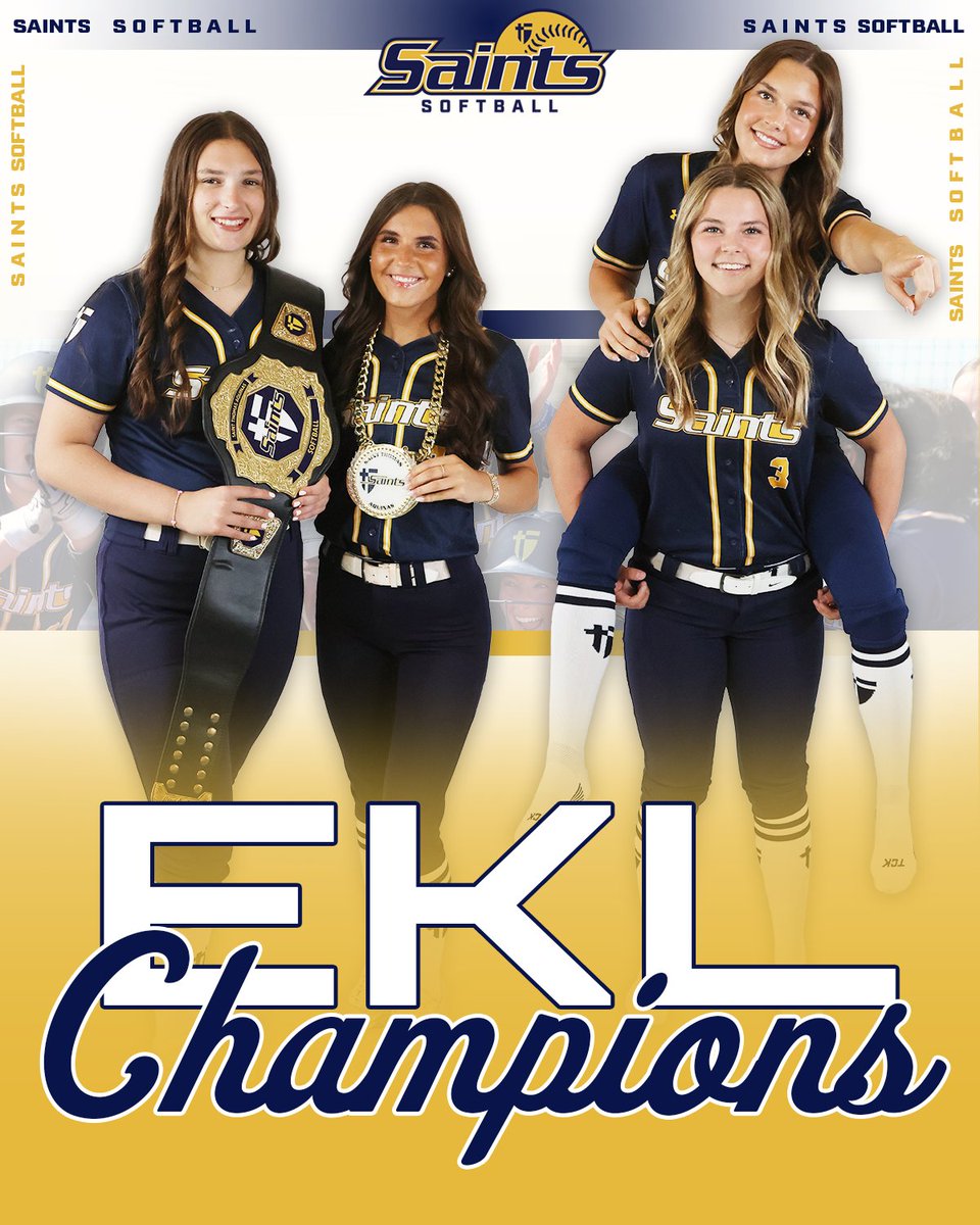 GoAquinasSaints's tweet photo. EKL Champions 2026
Softball
Saint Thomas Aquinas

The senior softball players cap off a 4 year EKL run going 55-1.  Congrats girls! https://t.co/IWuzF7WceG