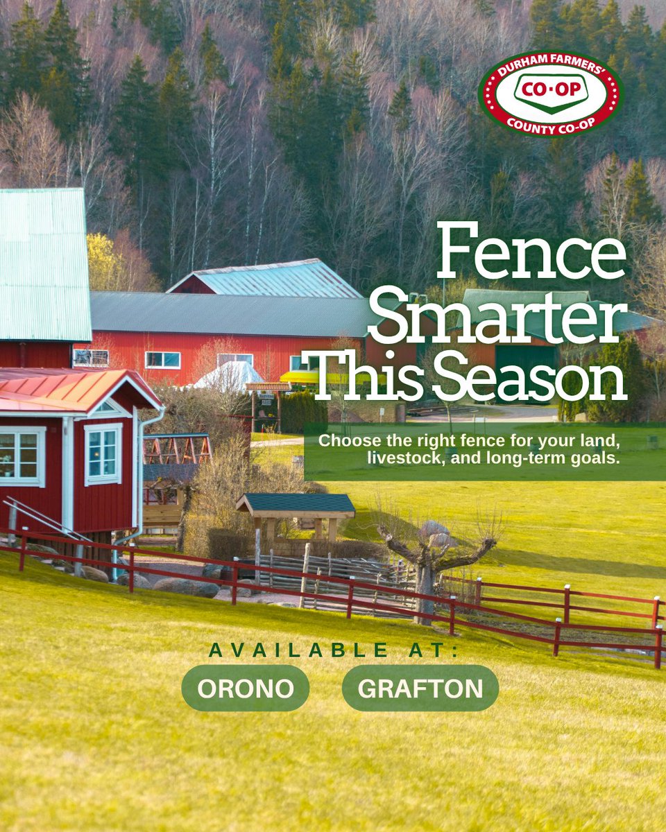 DurhamCoop's tweet photo. May is when plans turn into projects—and if fencing is on your list, now’s the time to get it right.

A little planning now means fewer repairs (and headaches) later. -> https://t.co/uu8qhyy88a