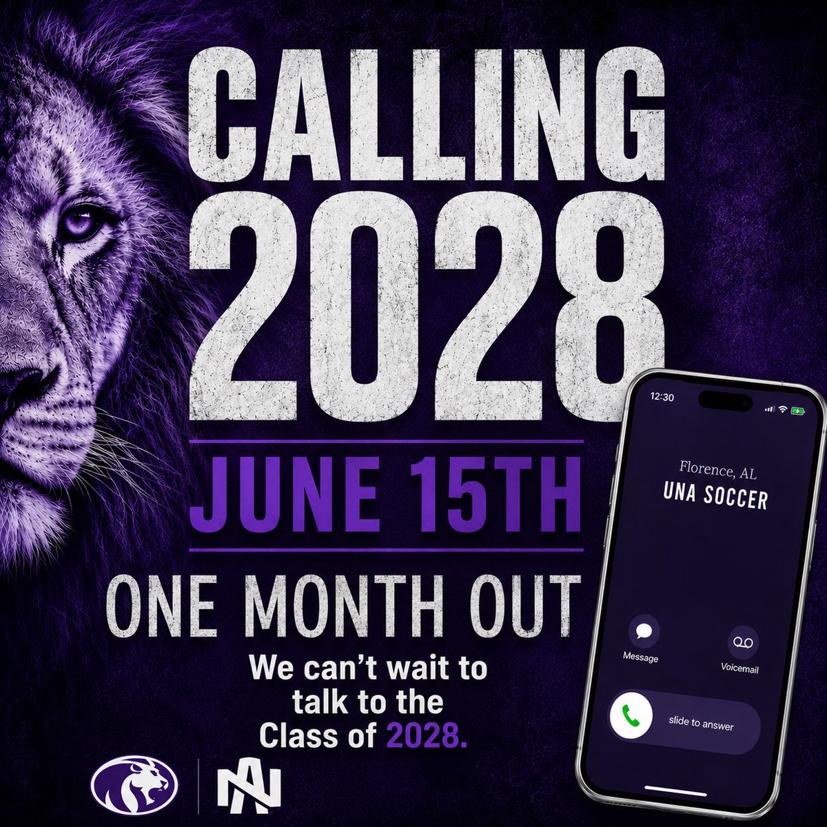 UNASoccer's tweet photo. ONE MONTH OUT! We are excited to talk with the 2028 class soon. https://t.co/oJJTY4popW