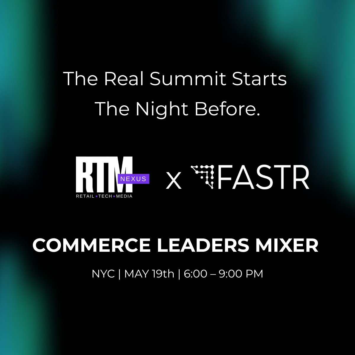 Fastr_DXP's tweet photo. On May 19 (the night before The Lead Summit) we're co-hosting an invite-only mixer with RTM Nexus in NYC.

Spots are limited and we're closing applications this week. Apply now – https://t.co/2u8zAeZSih 

#EnterpriseEcommerce #RetailLeadership #TheLead2026 https://t.co/eNCbVzUYnp
